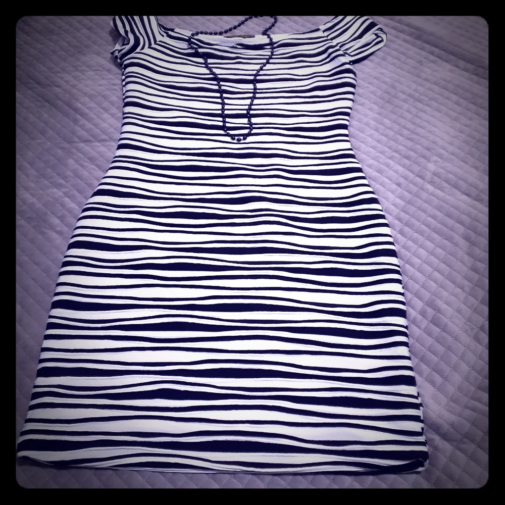 Striped bodycon dress
